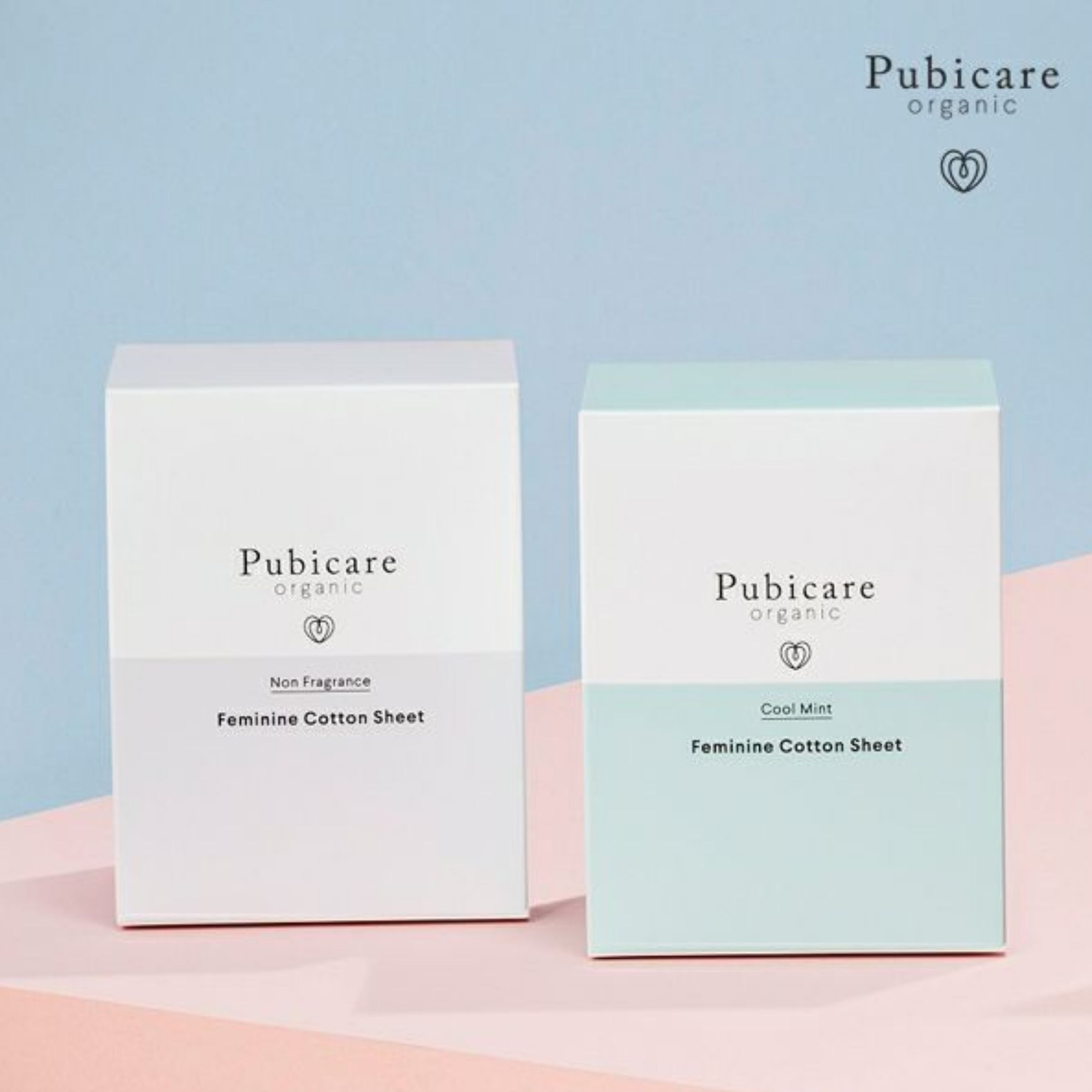 Pubicare organic｜フェミニンコットンシート｜Feminine Cotton Sheet｜無香料 or クールミント｜20枚